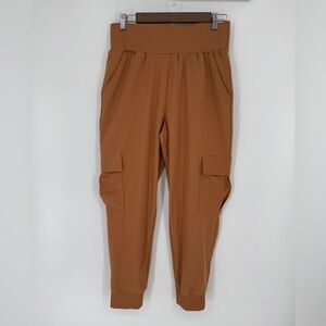 Happily Grey Women's Tan Joggers Size Large with Cargo Style Pockets